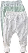BUTTERBLU Fallon Footed Organic Cotton Assorted 3-Pack Pants