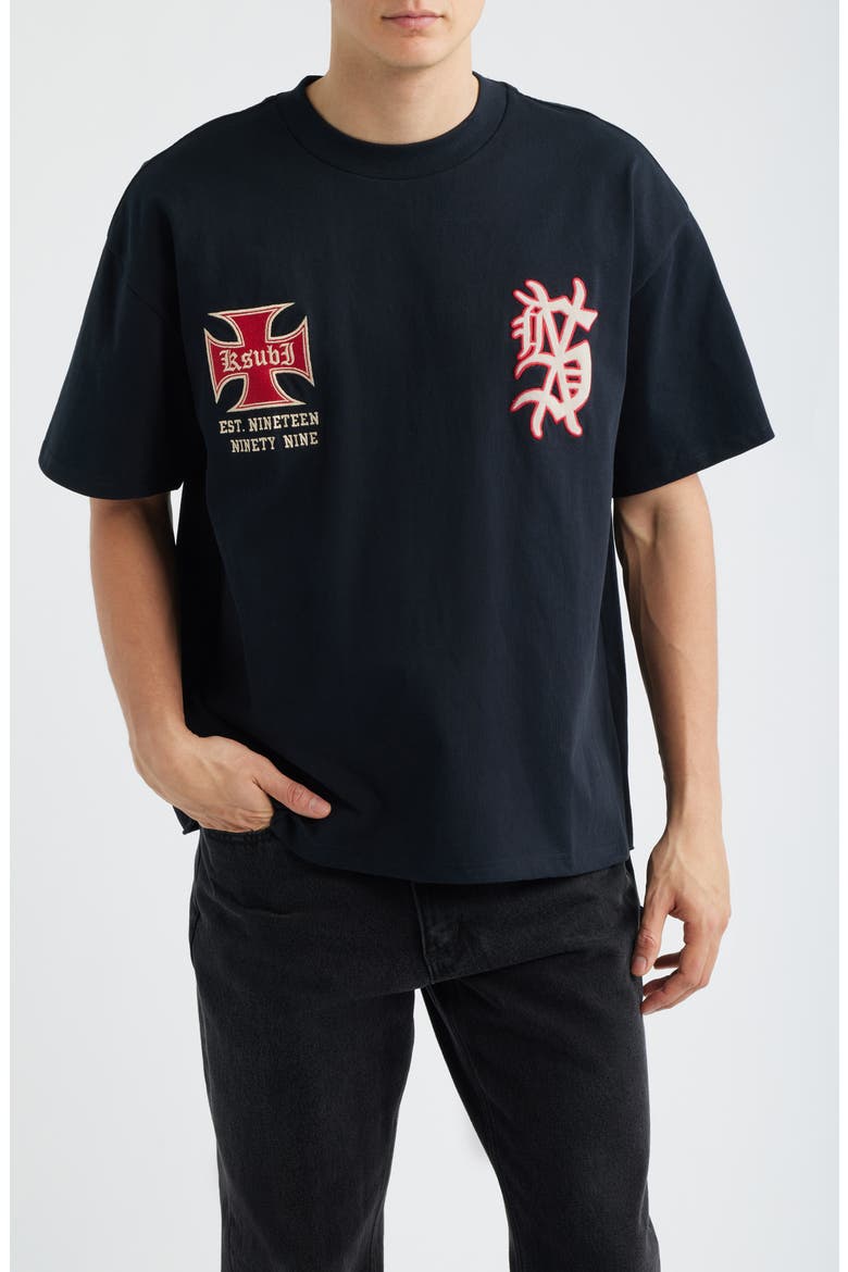 League Ekcess Oversize Graphic T-Shirt, Main, color, BLACK