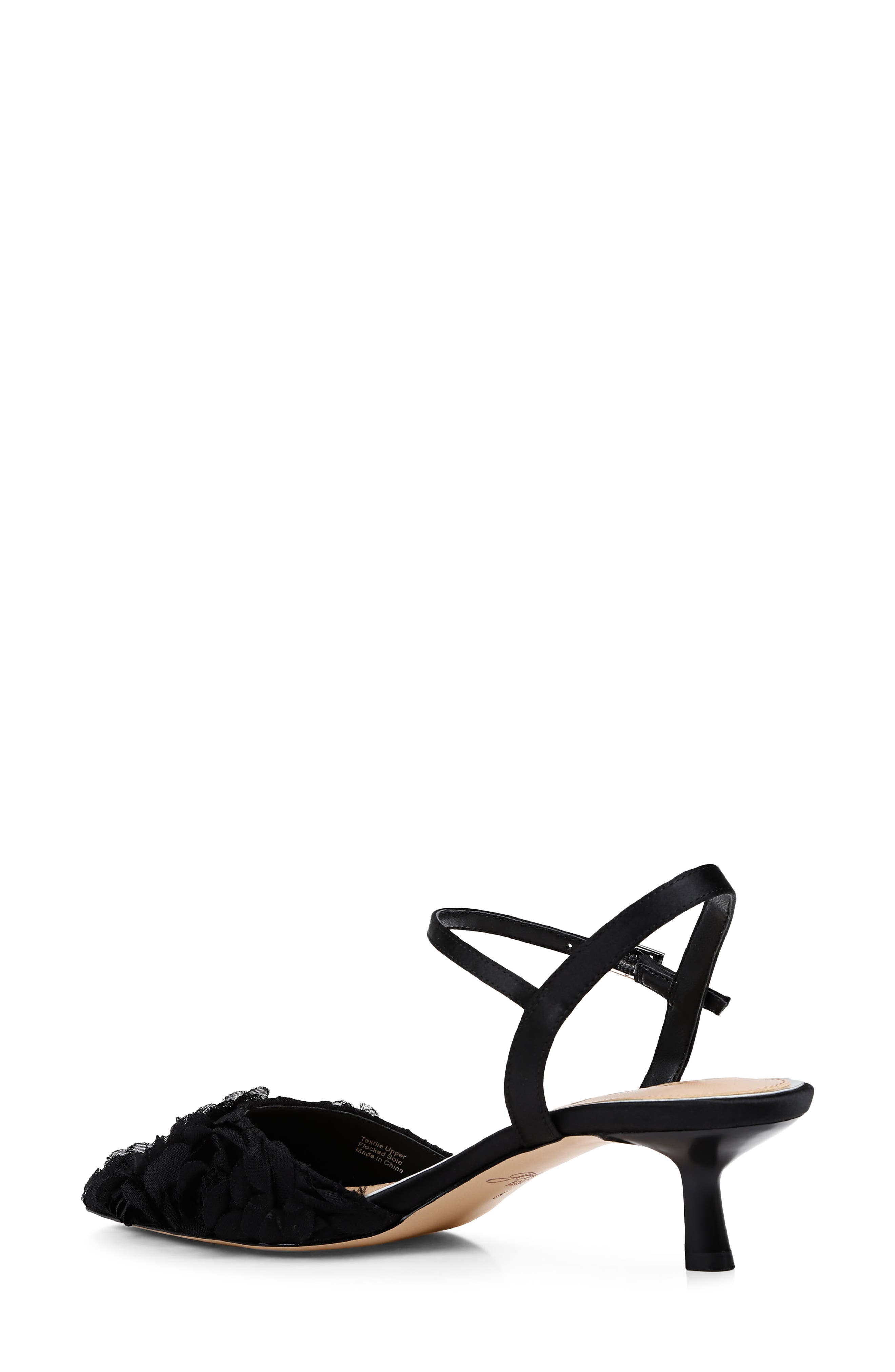 Jewel Badgley Mischka Selene Pointed Toe Pump, Alternate, color, Black/ Black