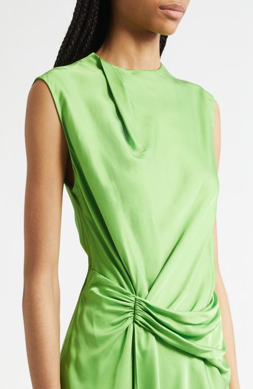 A.l.c . Dion Gathered Satin Minidress In Green