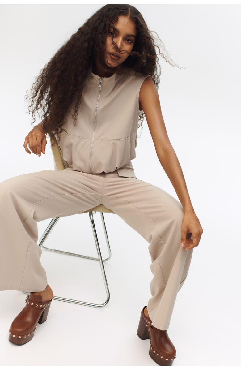 H&M Tailored Trousers, Alternate, color, Light Beige