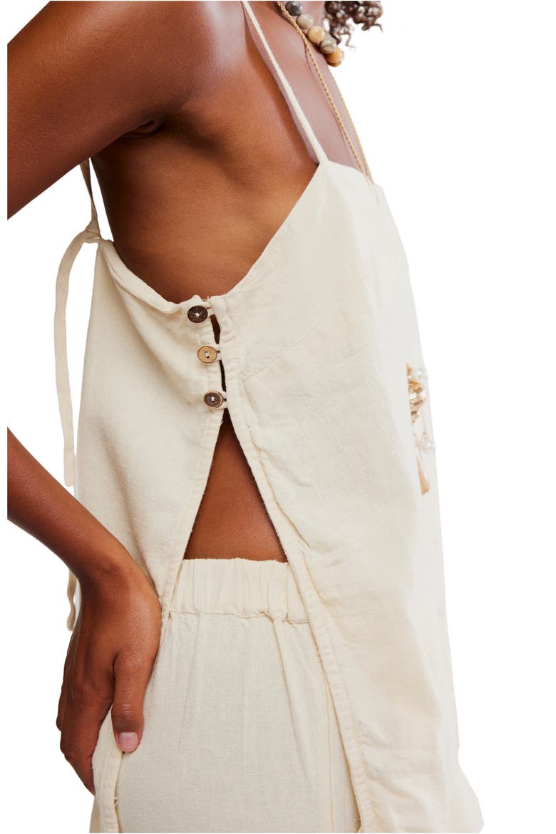 Sightseer Longline Square Neck Top & Wide Leg Pants Set, Alternate, color, TEA COOKIE