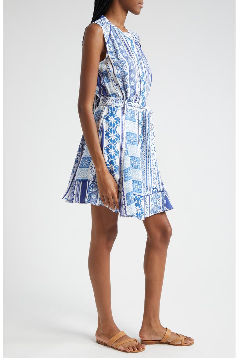 Florence Mixed Print Sleeveless Dress, Alternate, color, BLUE