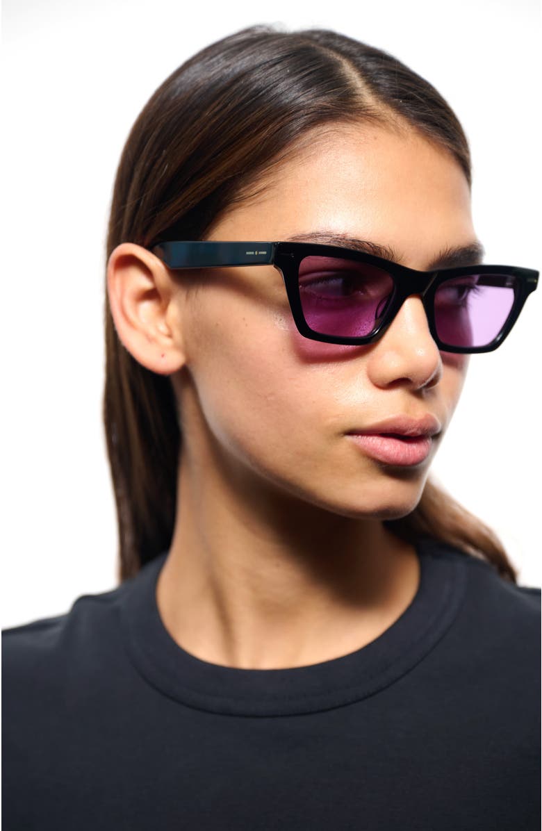 Italia Independent Audacia Sunglasses, Alternate, color, Black