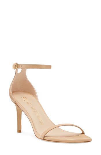 Stuart Weitzman Nudistcurve 75 Sandal In Adobe