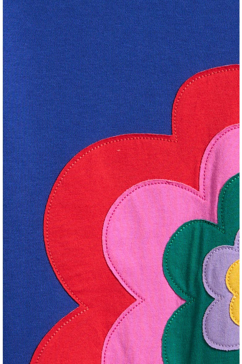 Kids' Floral Appliqué Graphic Sweatshirt, Alternate, color, SAPPHIRE BLUE FLOWER