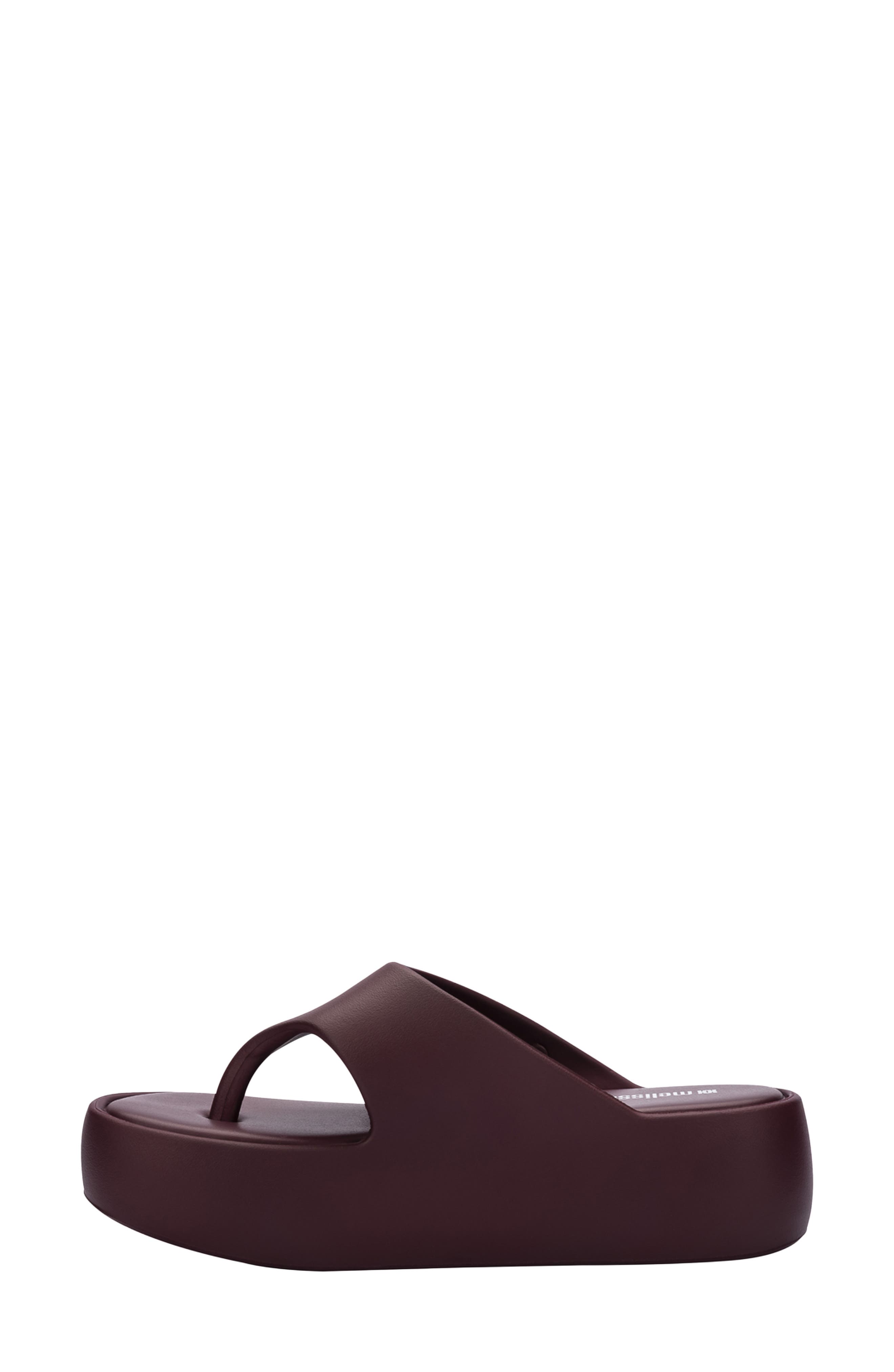 Free Platform Flip Flop, Alternate, color, BURGUNDY