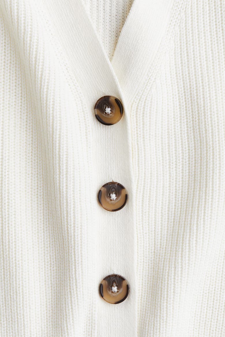 Rib-knit Cardigan, Alternate, color, White