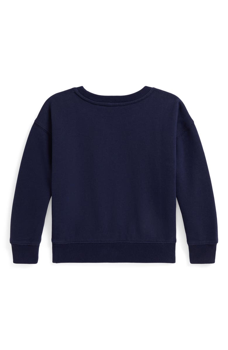 Polo Ralph Lauren Kids' Polo Bear Magic Fleece Crewneck Sweatshirt, Alternate, color, Newport Navy