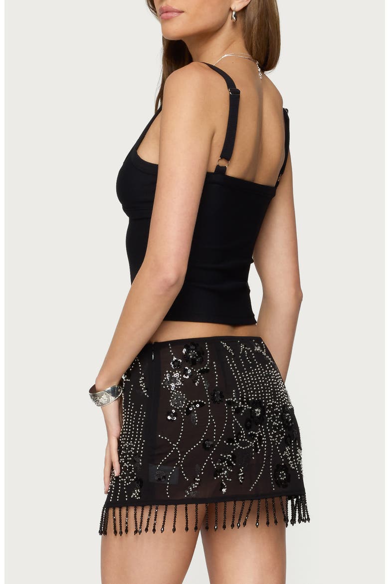 Karin Cutout Crop Tank, Alternate, color, BLACK
