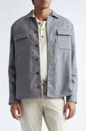Eleventy Stretch Virgin Wool & Cashmere Overshirt