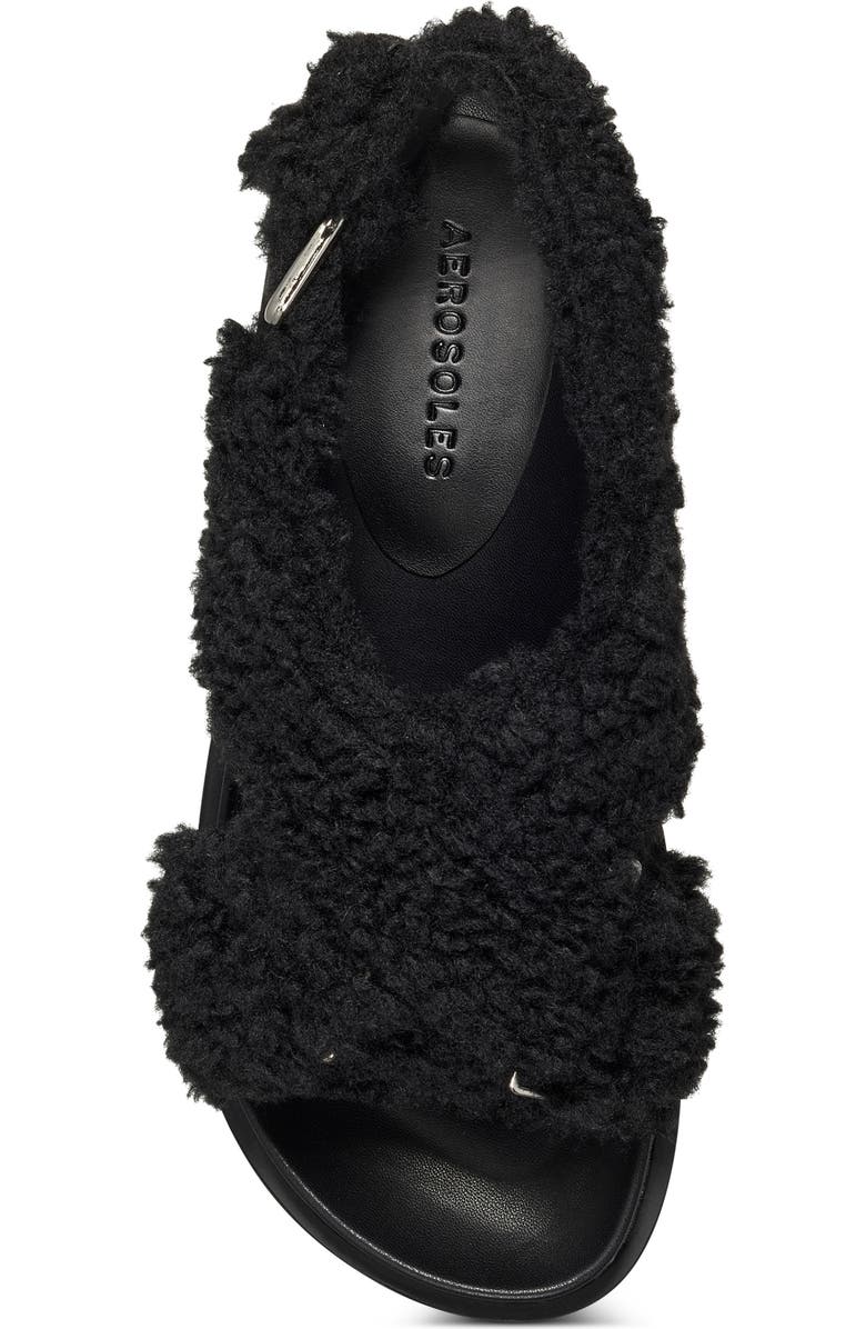 Aerosoles Loma Faux Shearling Slingback Sandal, Alternate, color,