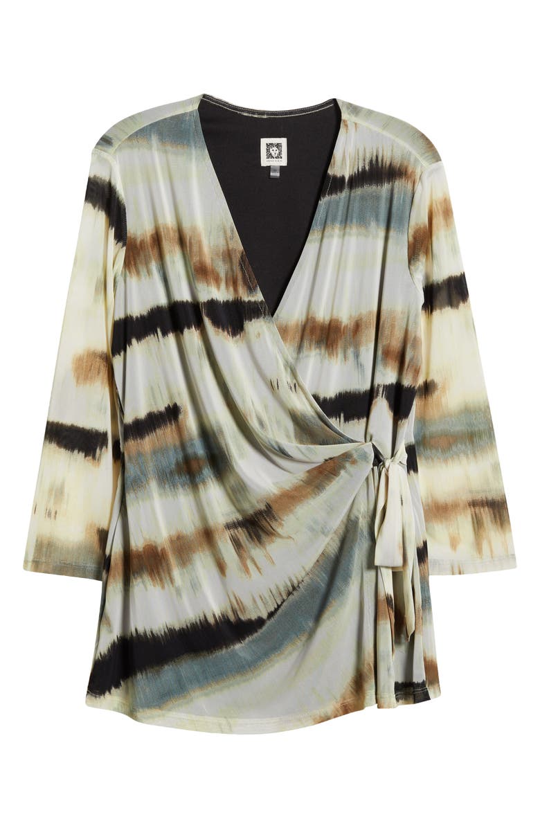 Anne Klein Abstract Print Wrap Top, Alternate, color, 