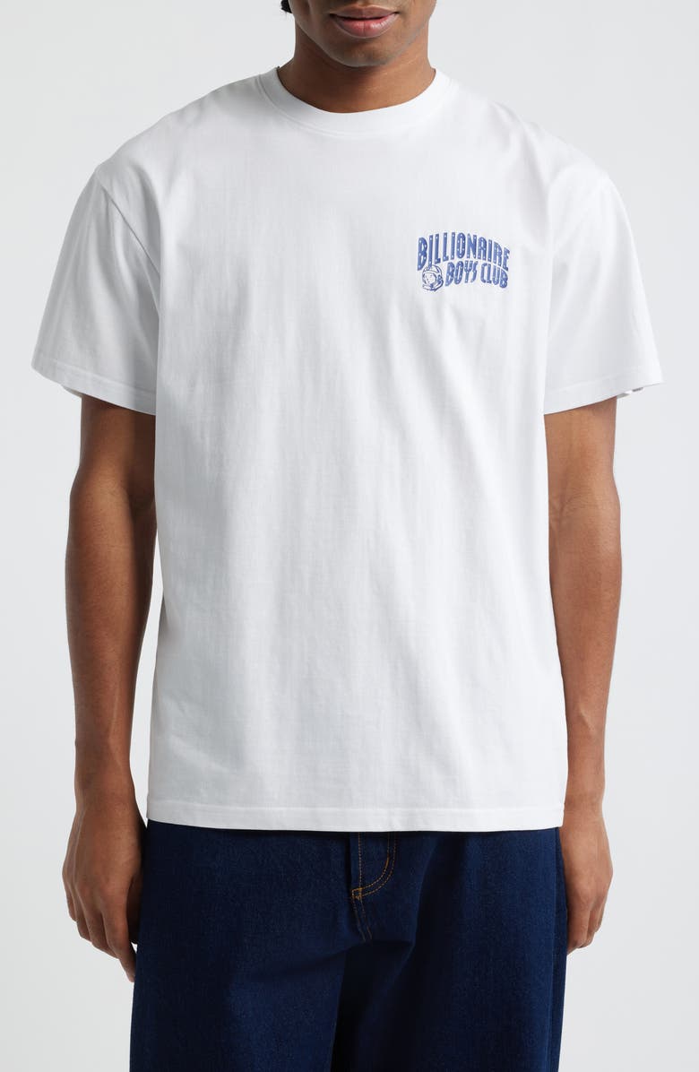 Billionaire Boys Club Curve Logo Short Sleeve Graphic T-Shirt, Main, color, White
