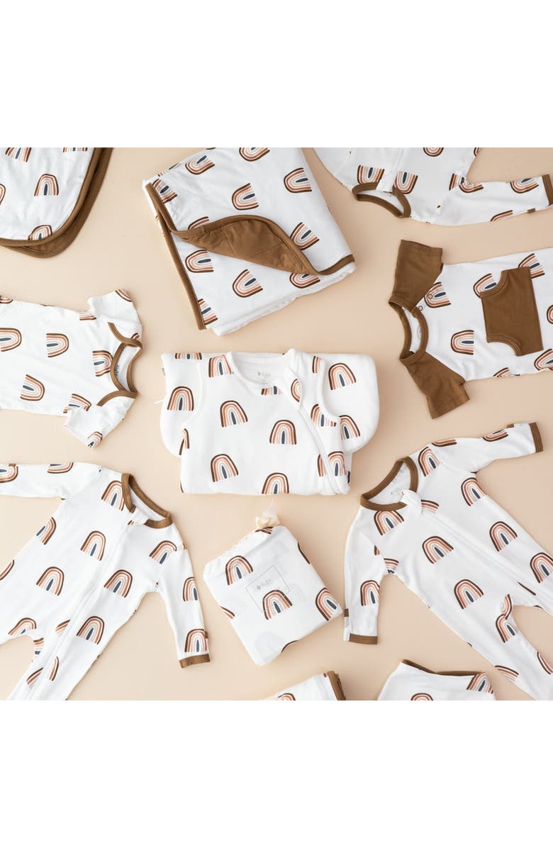 Kyte BABY Coffee Rainbow Bodysuit, Alternate, color,