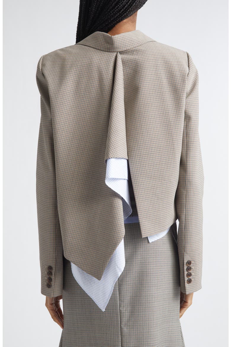 Crop Back Cascade Jacket, Alternate, color, BROWN MULTI