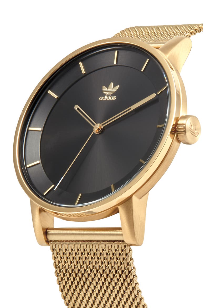 District Milanese Bracelet Watch, 40mm, Alternate, color, GOLD/ BLACK