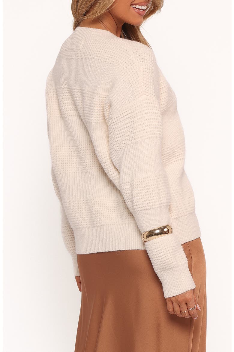 Verago Mixed Stitch Cardigan, Alternate, color, CREAM