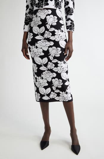 【Carolina Herrera】フローラルジャカード pencilスカート Carolina Herrera Floral Jacquard Pencil Skirt | Nordstrom