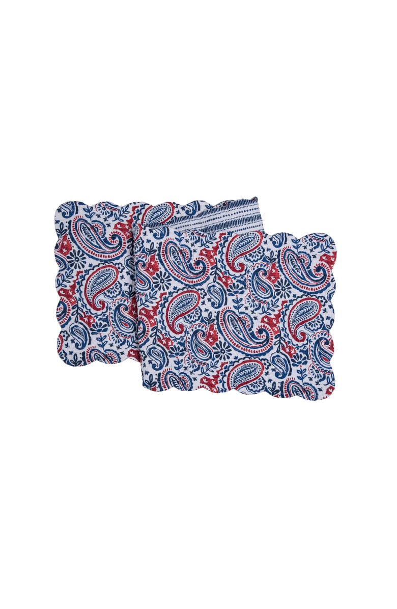 C&F Home Americana Paisley Table Runner 14" x 51", Main, color, Blue