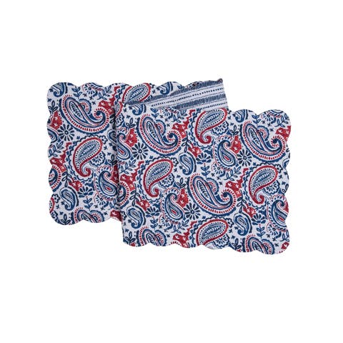 Americana Paisley Table Runner 14" x 51"