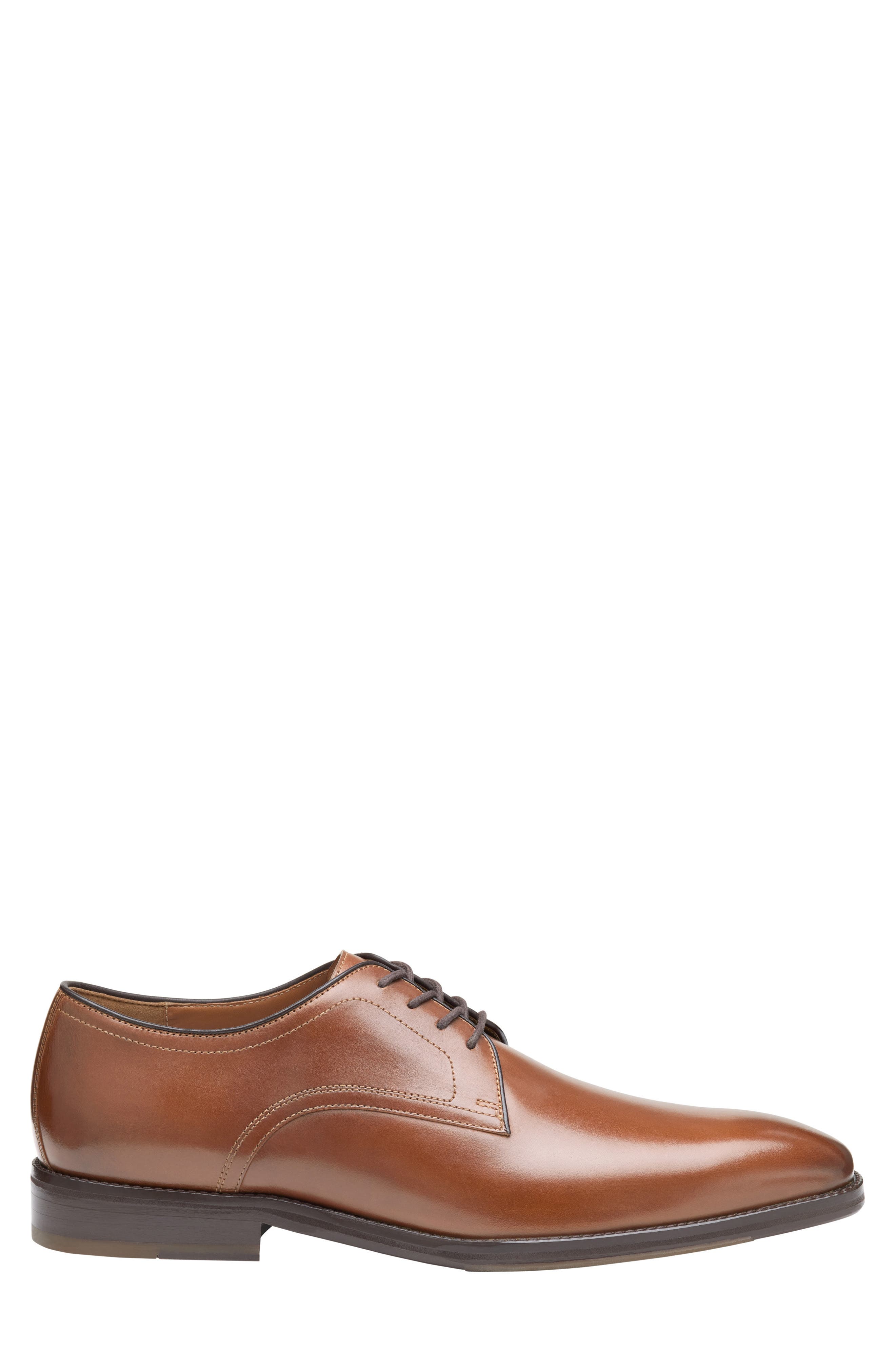Johnston & Murphy Sullivan Plain Toe Derby, Alternate, color, Tan Italian Calfskin