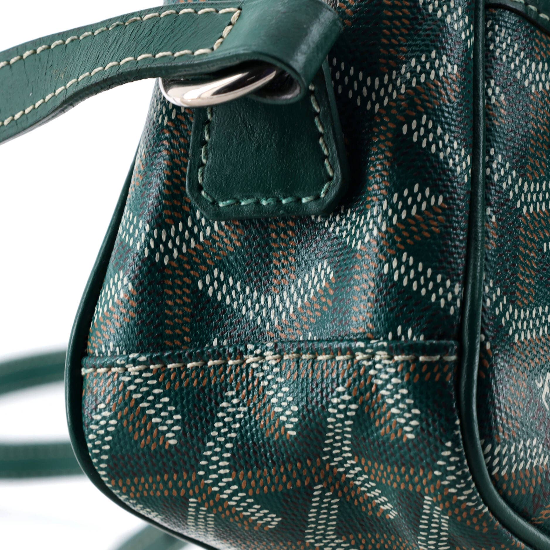 Cap Vert Bag Coated Canvas, Alternate, color, Green