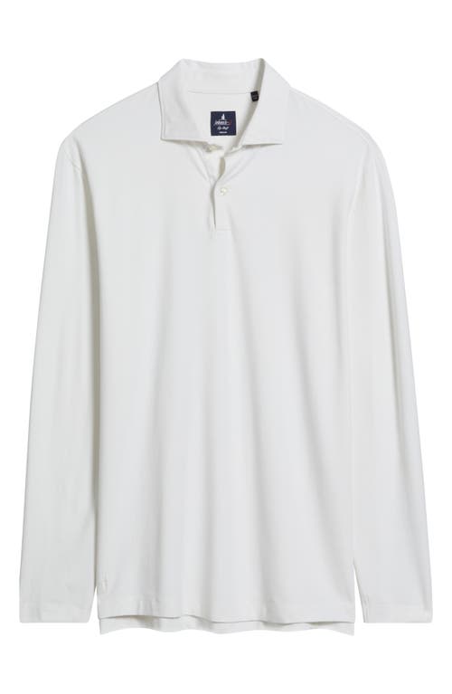 Johnnie-o Idris Top Shelf Long Sleeve Polo In White