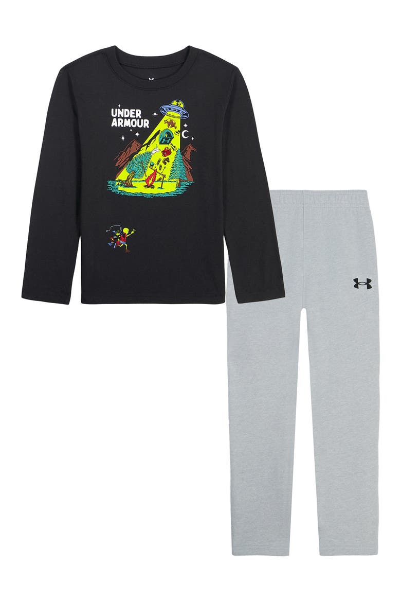 Kids' Camp UFO T-Shirt & Joggers Set, Main, color, BLACK