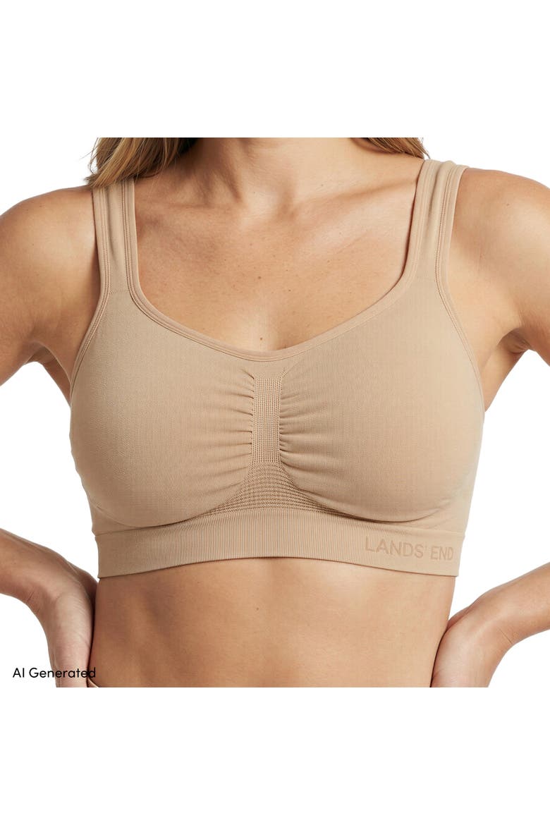 Bralette Soft Fit Seamless, Main, color, Clay Bisque