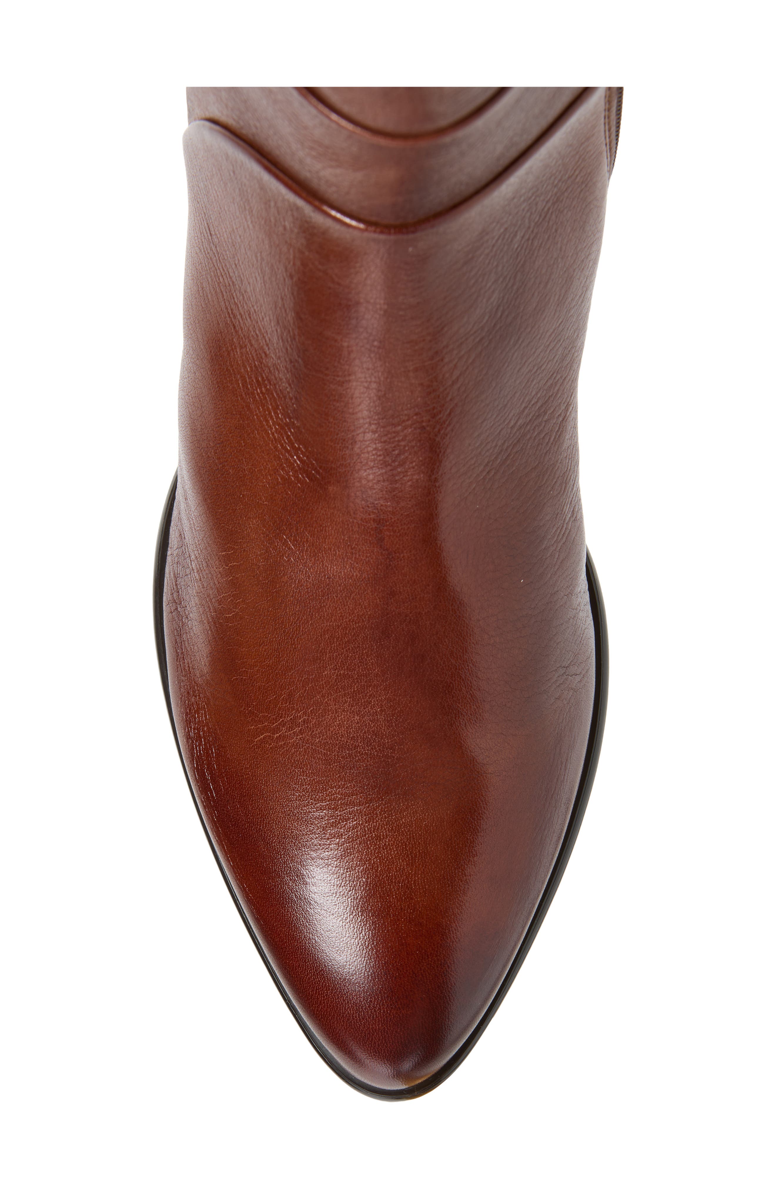 Lori Leather Ankle Bootie, Alternate, color, SHADOW COGNAC-7952