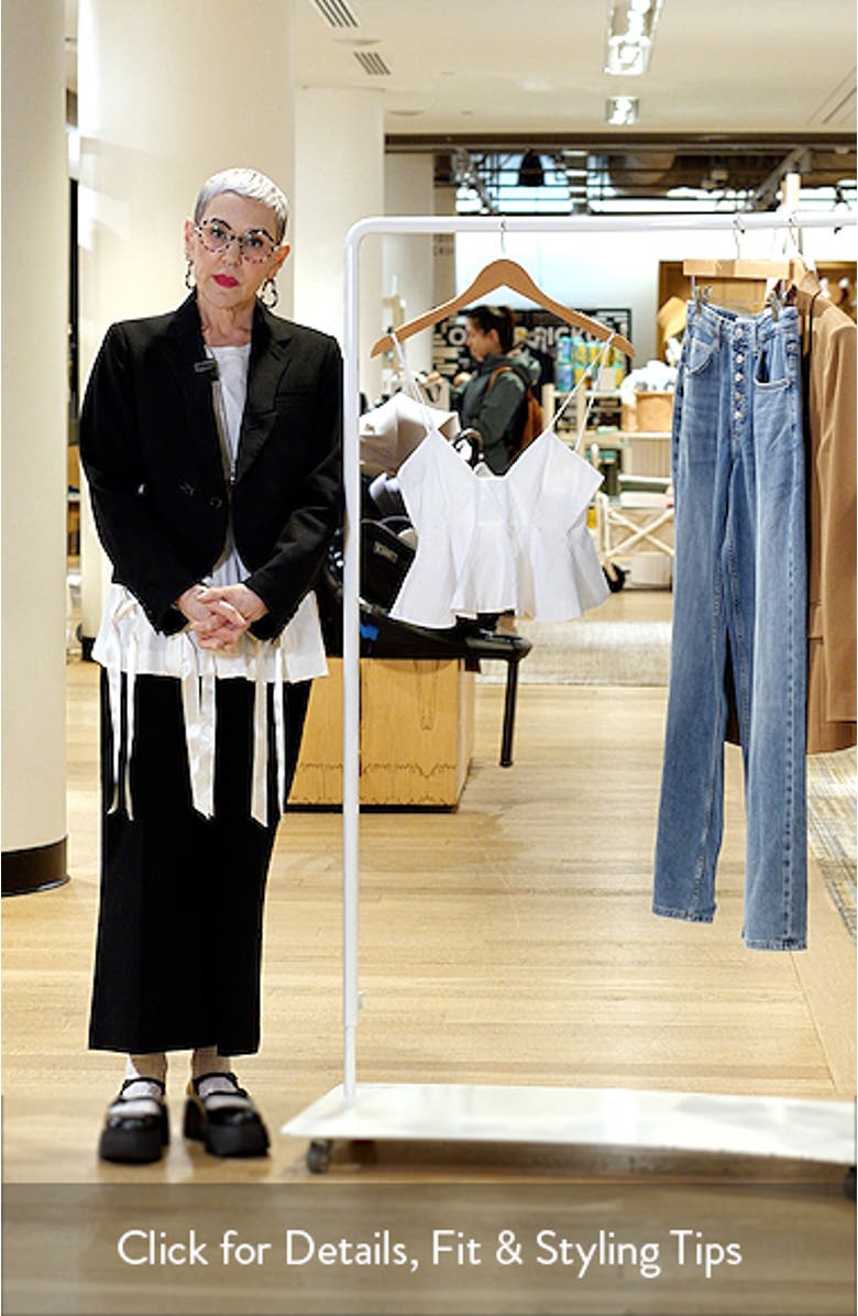 Azores Seamed Peplum Cotton Top, sales video thumbnail