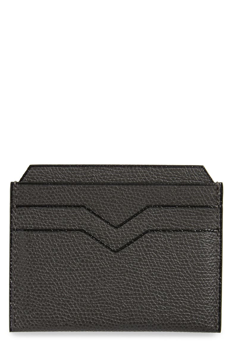 Leather Card Case, Main, color, FUMO DI LONDRA