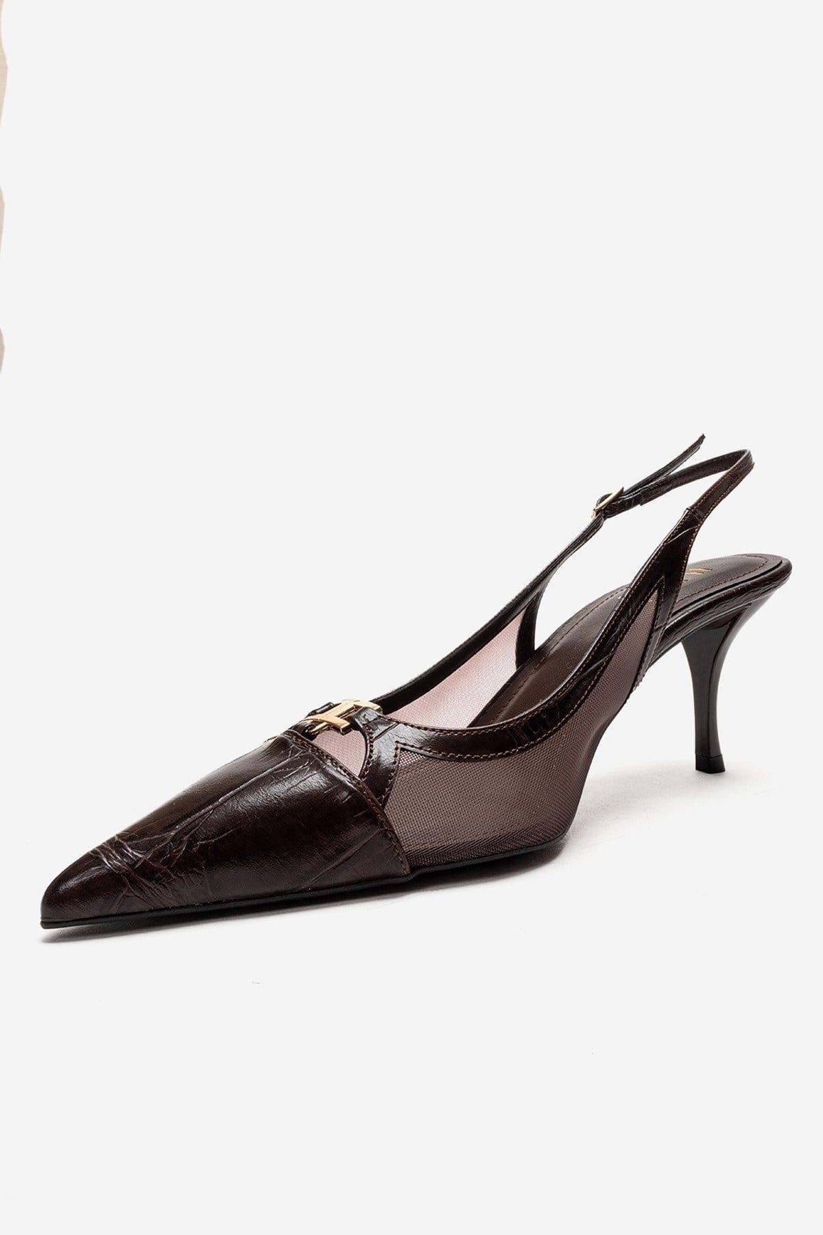Orella Stiletto Mesh Pump, Alternate, color, Brown Print