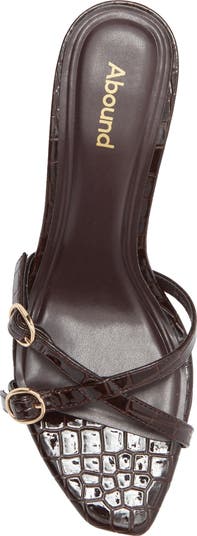 Sylvia Croc Embossed Heeled Sandal