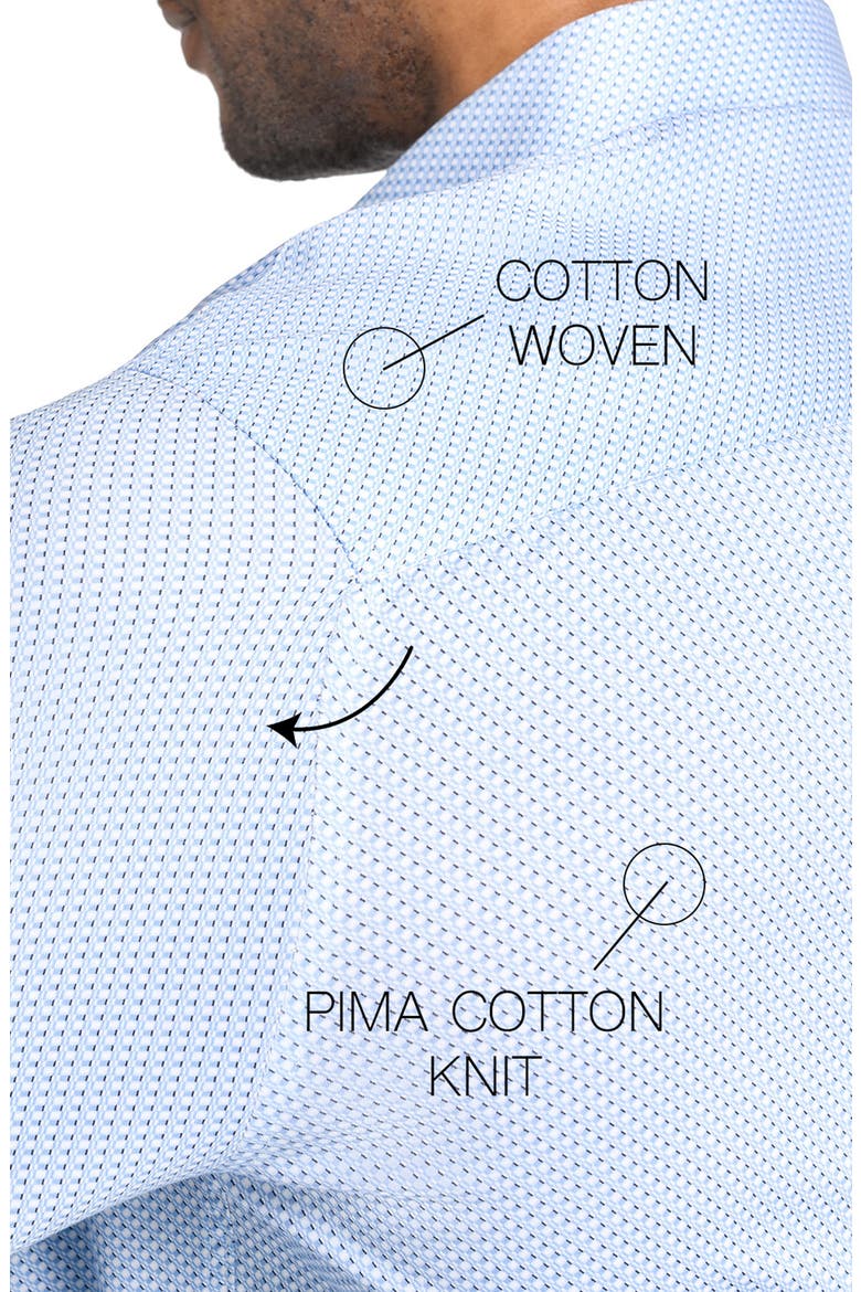 Slim Fit Crisscross Reworked Dress Shirt, Alternate, color, LIGHT BLUE