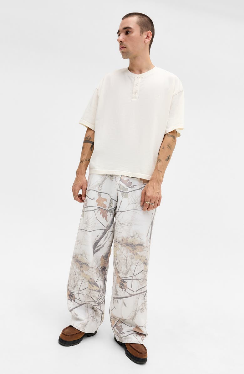 BDG Urban Outfitters Camo Wide Leg Sweatpants, Alternate, color, White