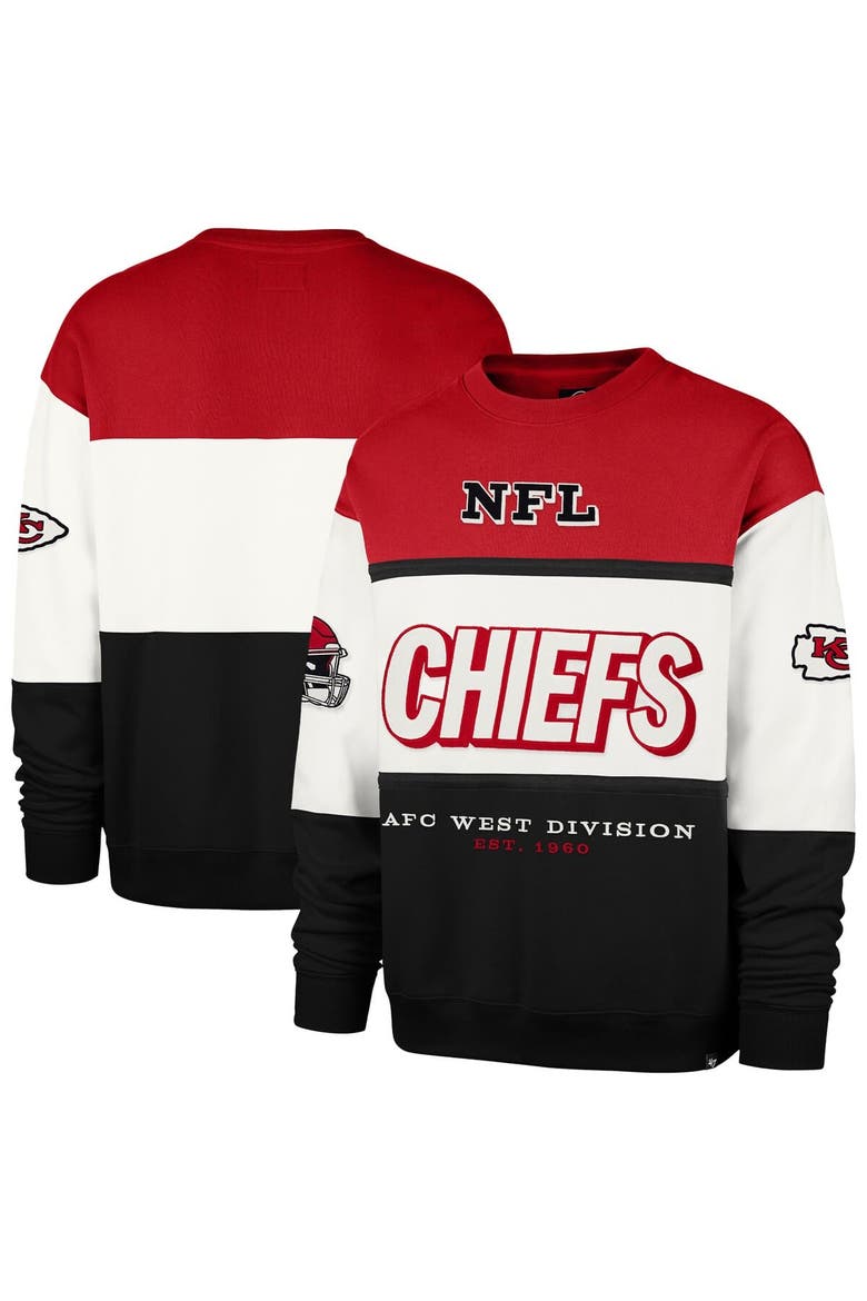 Men's '47 Red/Black Kansas City Chiefs Breeze Maximalist Sweatshirt, Main, color, Red