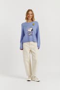 Chinti & Parker Wool-Cashmere Snoopy Embroidered Sweater