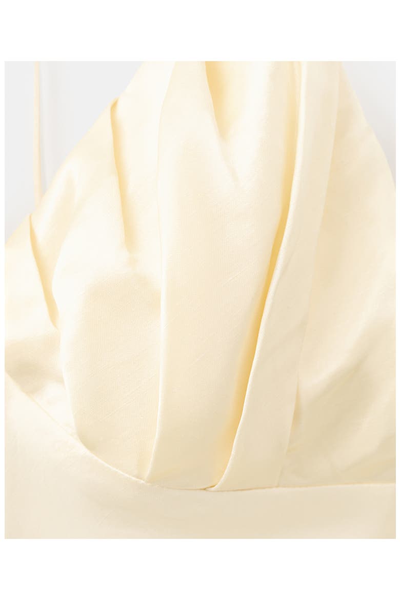 Satin Halter Neck Slip Dress, Alternate, color, ECRU