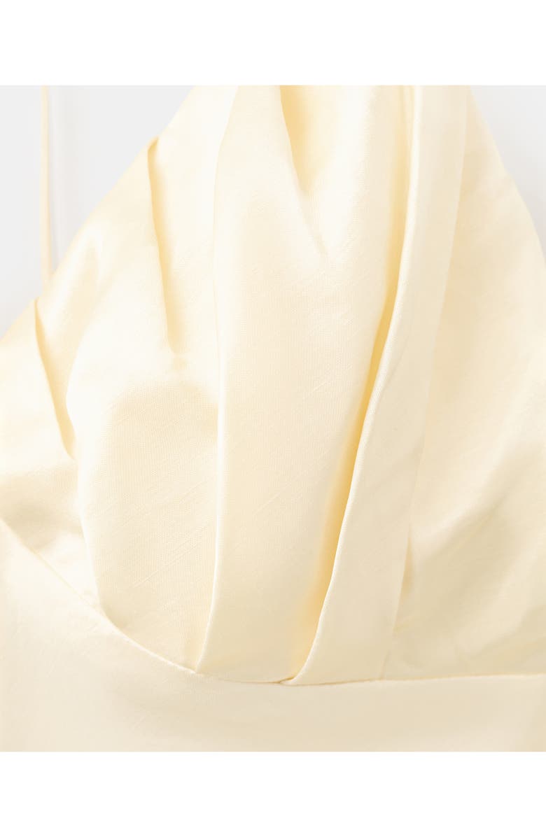 MANGO Satin Halter Neck Slip Dress, Alternate, color,