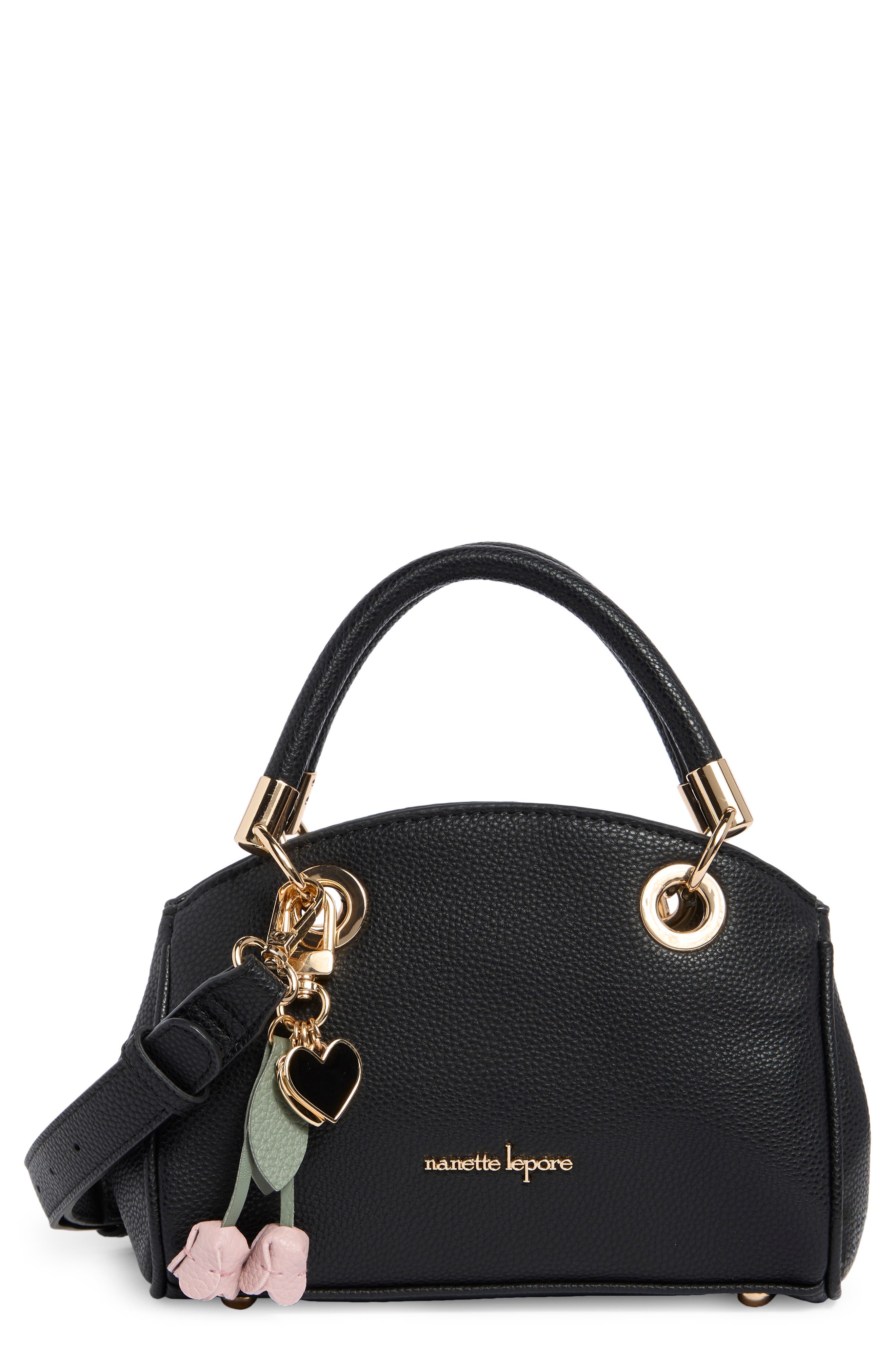 Nanette Lepore Josie Mini Convertible Satchel Bag, Main, color, Black