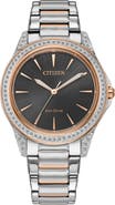 Citizen Eco Drive Crystal Accent Stainless Steel Bracelet Watch, 34mm