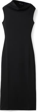 MANGO Asymmetric Midi Sheath Dress