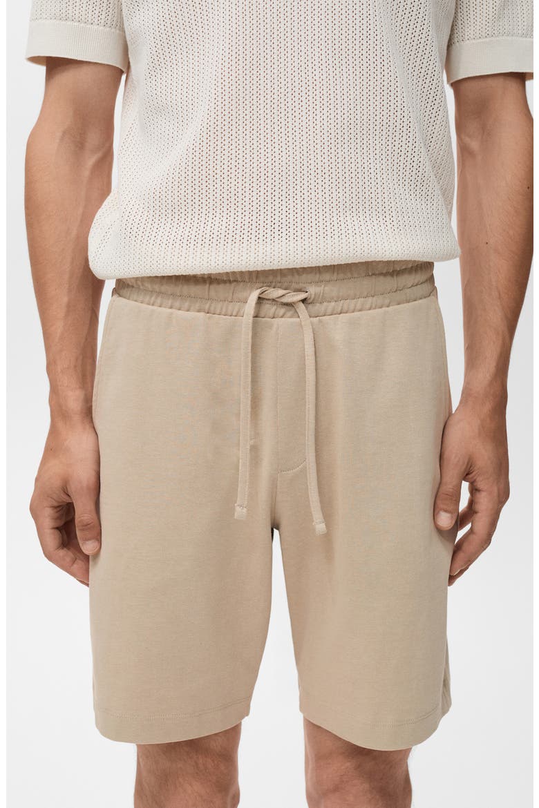 Drawstring Cotton Bermuda Short, Alternate, color, ECRU