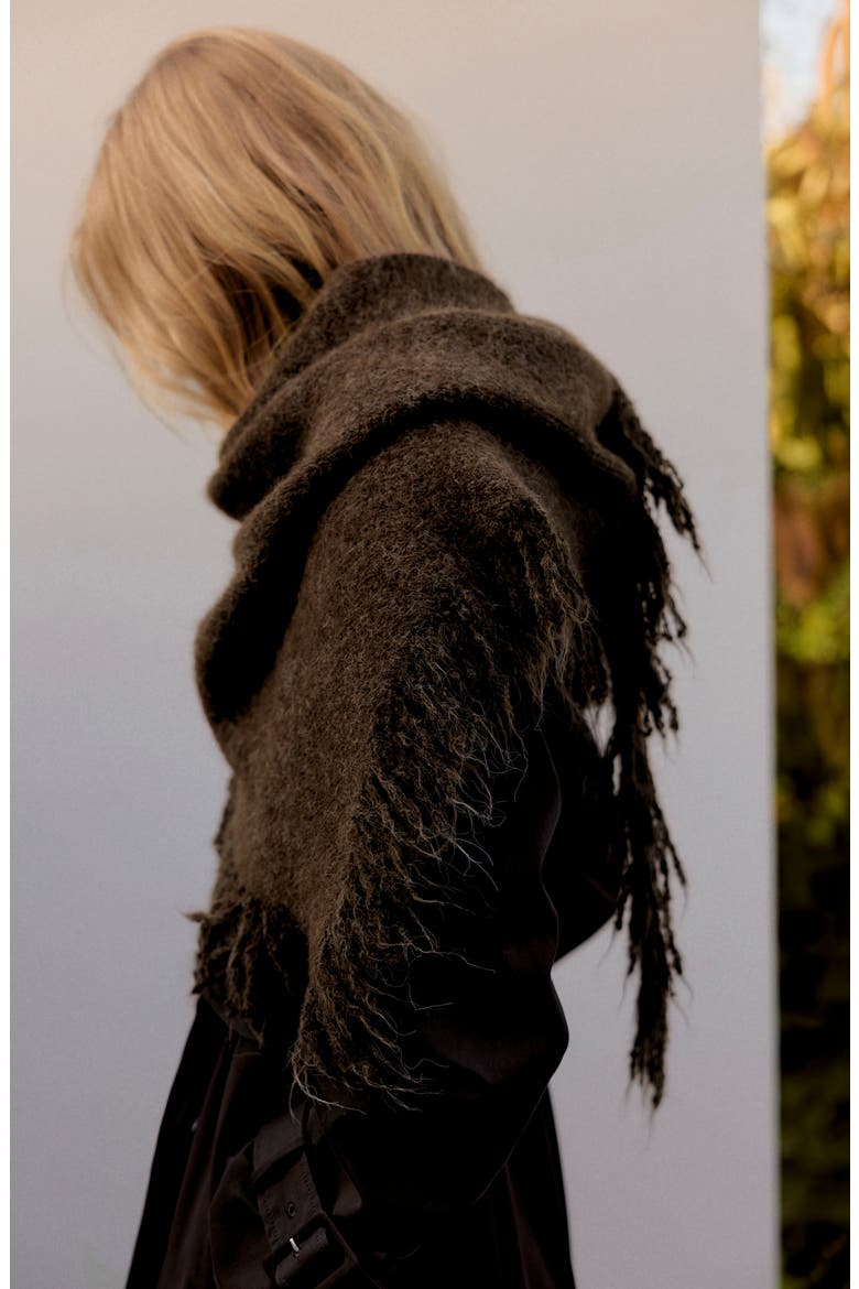 Fringed Shawl, Main, color, CHOCOLATE