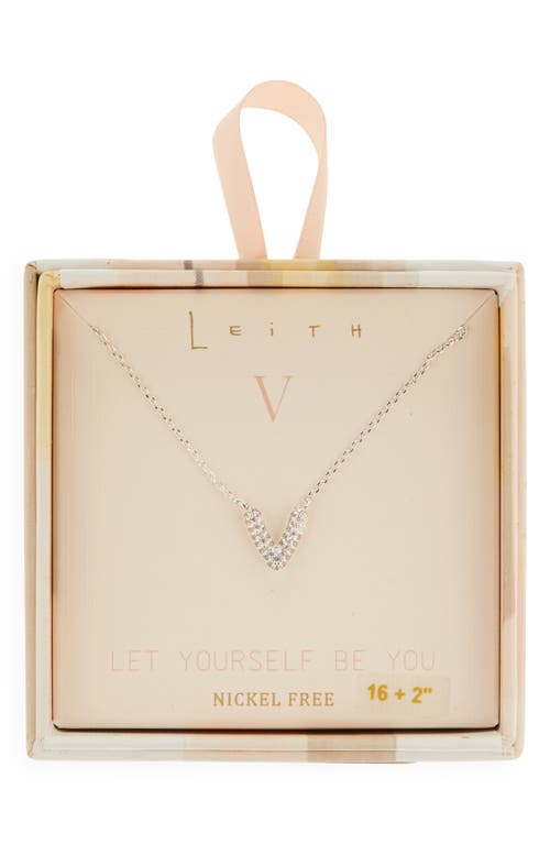 Leith Cubic Zirconia Initial Pendant Necklace