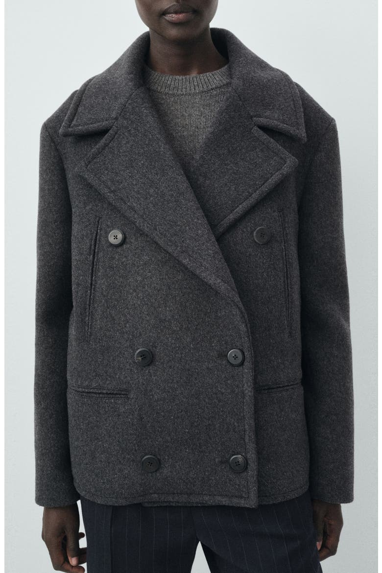 Selection Wool Blend Peacoat, Main, color, GRAY