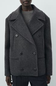 MANGO Selection Wool Blend Peacoat
