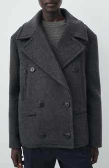 MANGO Selection Wool Blend Peacoat